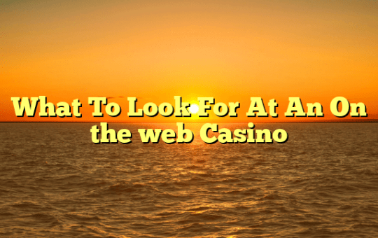 What To Look For At An On the web Casino